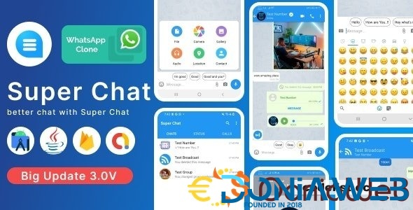 Super Chat - Android Chatting App with Group Chats and Voice/Video Calls