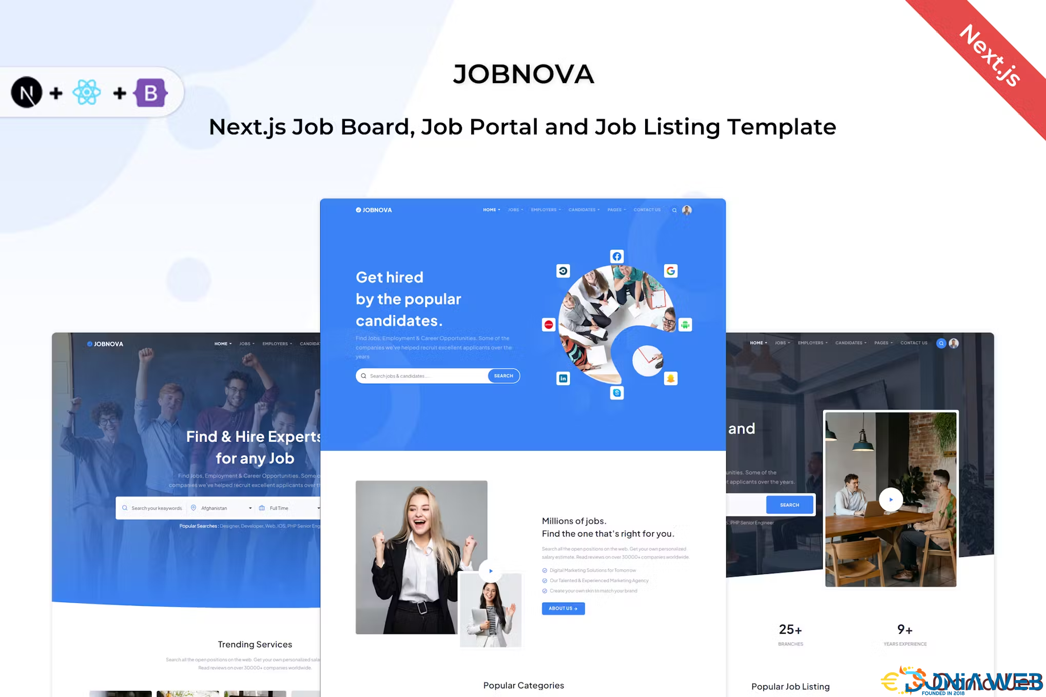 Jobnova - React Next.js Job Board, Job Portal and Job Listing Template