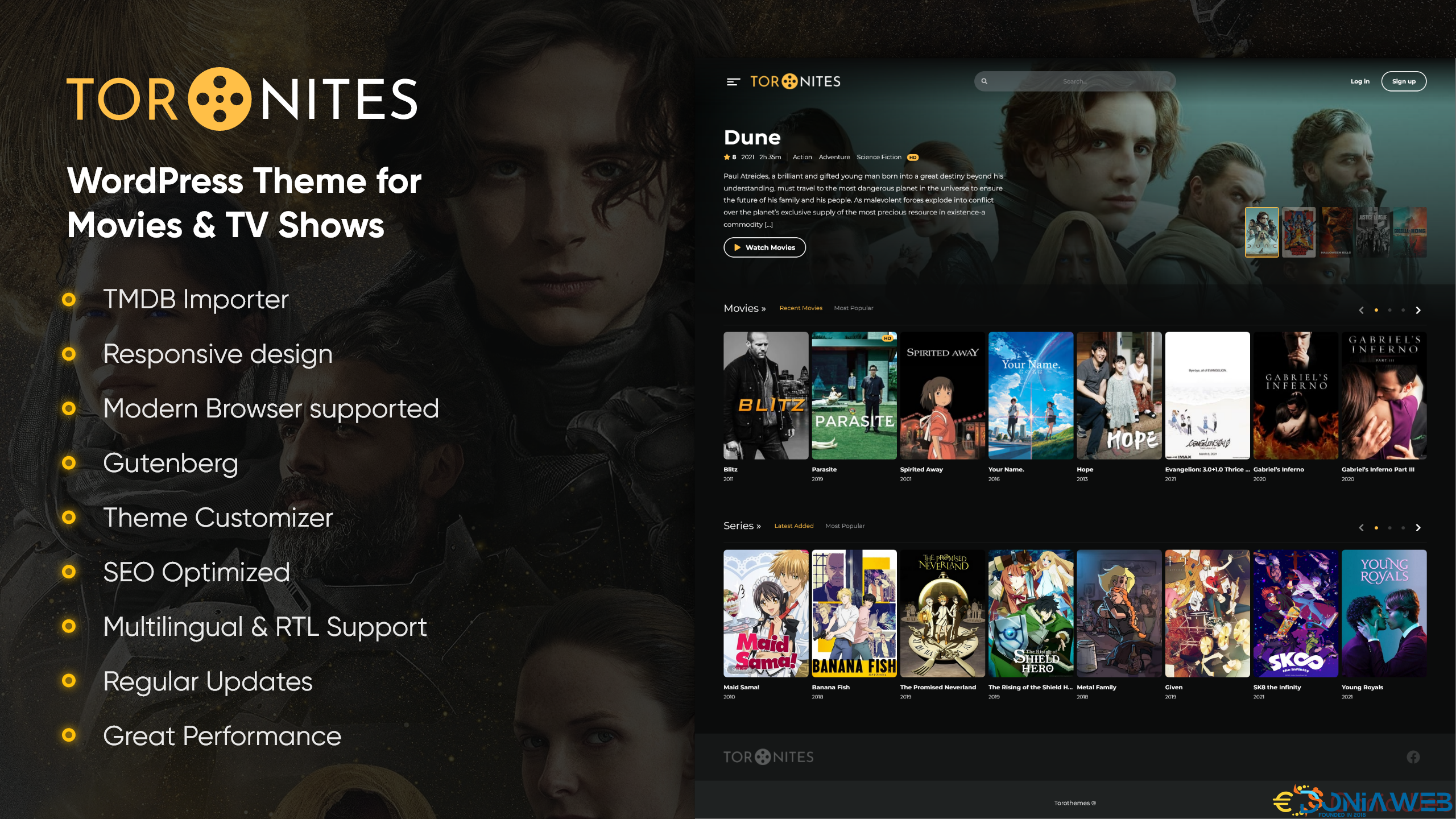 ToroNites - WordPress Movies And TV Shows Themes