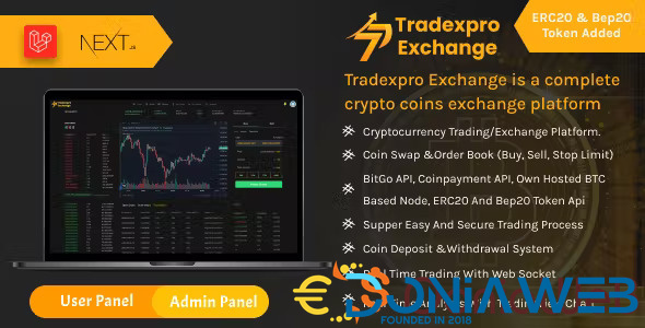 Tradexpro Exchange - Crypto Buy Sell and Trading platform, ERC20 and BEP20 Tokens Supported nulled