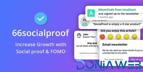 More information about "66socialproof - Social Proof & FOMO Widgets Notifications (SAAS) [Extended License]"