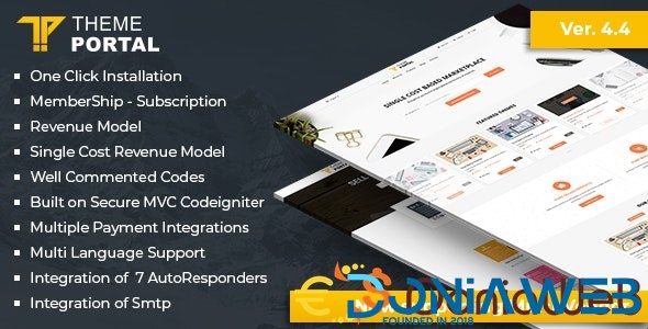 Theme portal multi-vendor eCommerce marketplace - sell digital products, themes, plugins, php script