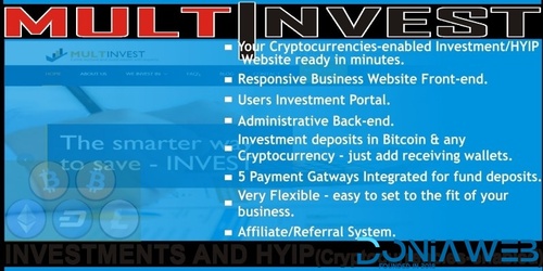 More information about "MultInvest – Cryptocurrencies Investment Script"