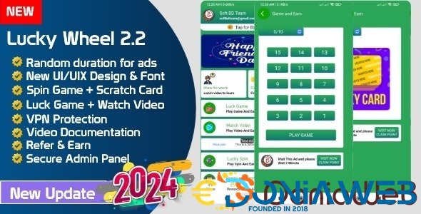 4Tasks Game/Watch/Scratch/Wheel System With Earning App + Admin Panel