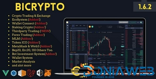 More information about "Bicrypto - Crypto Trading Platform, Exchanges, KYC, Charting Library, Wallets, Binary Trading, News v1.6.2 NULLED"