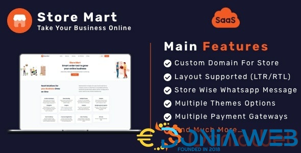 StoreMart SaaS - Online Product Selling Business Builder SaaS