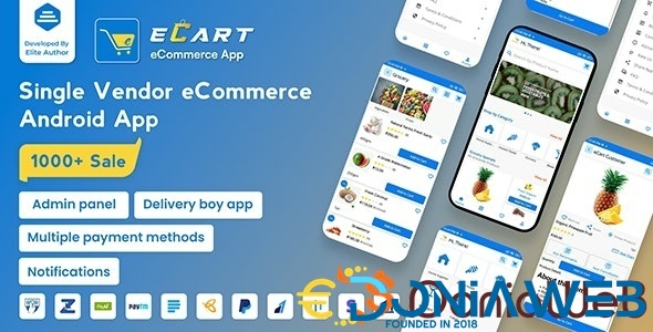 eCart - Grocery, Food Delivery, Fruits & Vegetable store, Full Android Ecommerce App