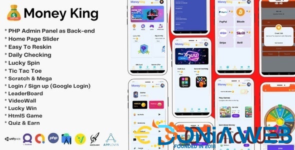 Money King - Android Rewards Earning App With Admin Panel