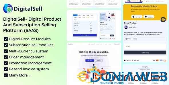 DigitalSell- Digital Product And Subscription Selling Platform (SAAS)