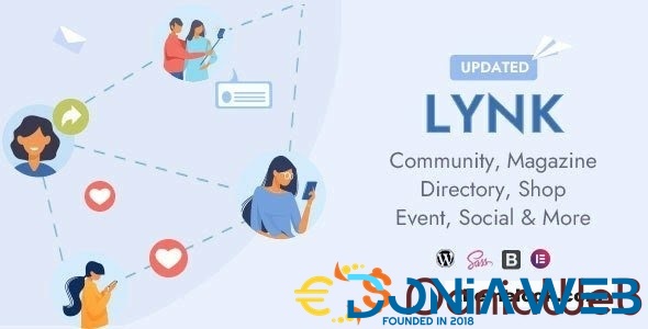 Lynk - Social Networking, Community, Shop Vendor and Listing Direcotry WordPress Theme