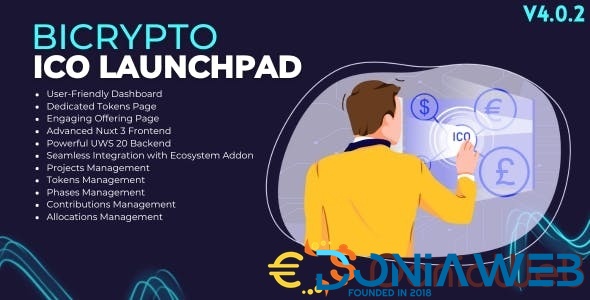 ICO LaunchPad Addon For Bicrypto - Token Initial Offerings, Projects, Phases, Allocations