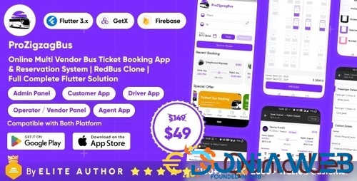 More information about "ProZigzagBus : Online Multi Vendor Bus Ticket Booking App & Reservation System Flutter Solution"