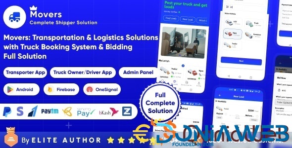 Movers : Online Load, Truck Booking & Lorry, Bid, Cargo, Logistics Transport Services Full Solution