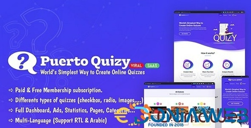 More information about "Puerto Quizy - Premium Quiz Builder Script SAAS"