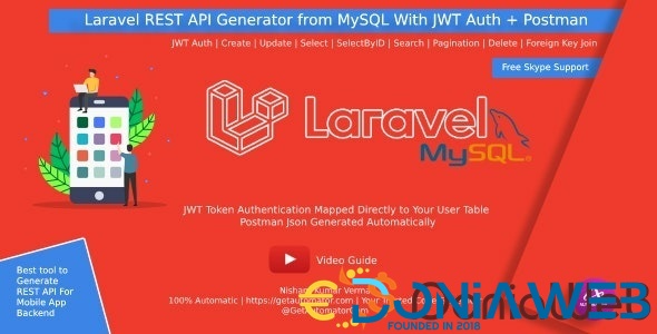 Laravel REST API Generator From MySQL With JWT Auth + Postman