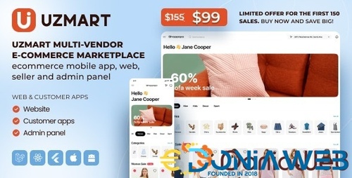 More information about "UzMart Multi-Vendor E-commerce Marketplace - eCommerce Mobile App, Web, Seller and Admin Panel"