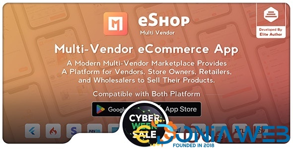 eShop - Multi Vendor eCommerce App & eCommerce Vendor Marketplace Flutter App