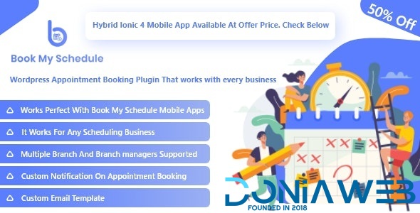 BookMySchedule Appointment Booking and Scheduling Wordpress Plugin with Mobile Apps