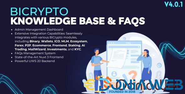 Knowledge Base & FAQs addon for Bicrypto