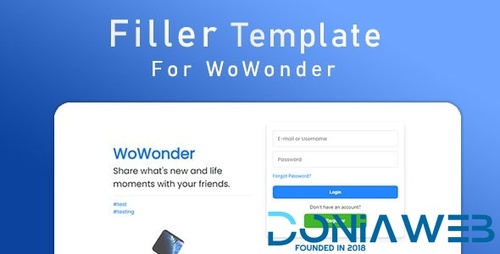 More information about "Filler - The Ultimate Welcome Page Themes For WoWonder"