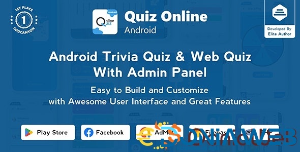 Quiz Online | Trivia Quiz | Android Quiz Game with Web Quiz + Admin Panel