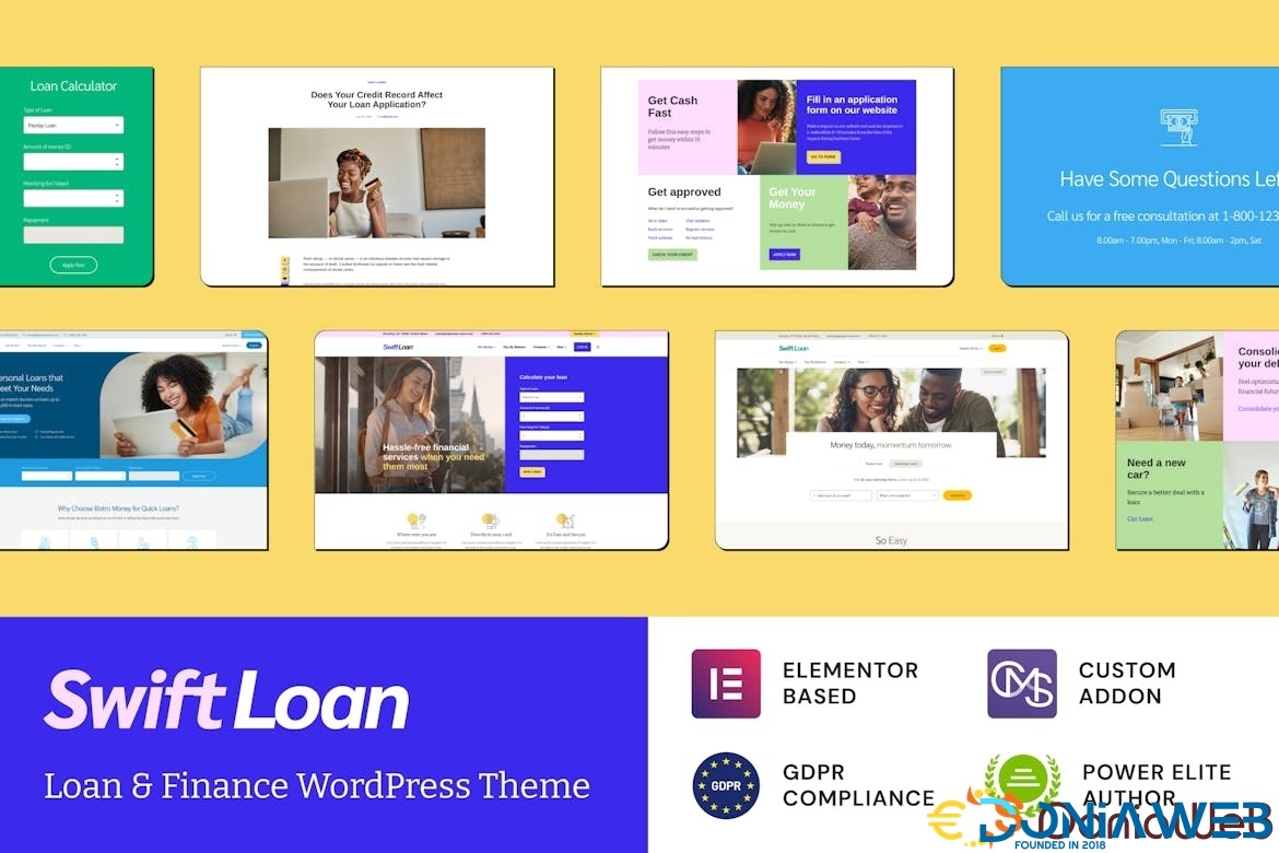 Swift Loan - Payday & Banking Finance WordPress Theme