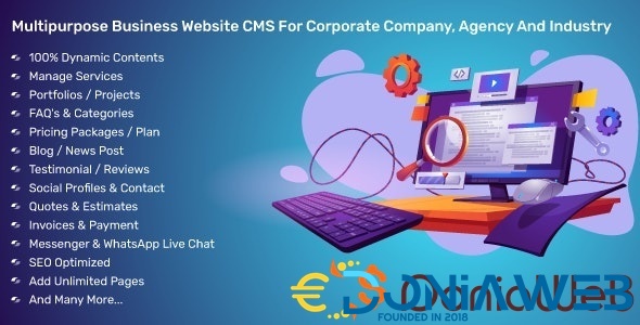 Multipurpose Business Website CMS For Corporate Company, Agency And Industry