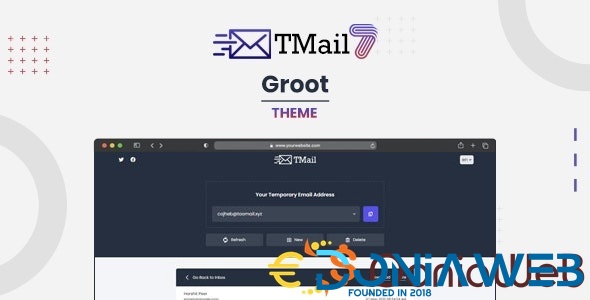 Groot - Theme for TMail - Multi Domain Temporary Email System