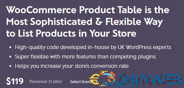 Barn2 Media WooCommerce Product Table