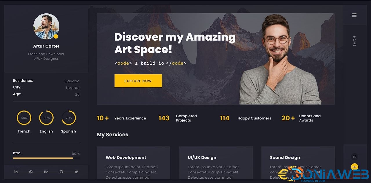 Arter - CV Resume Portfolio Template