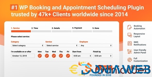 Bookly PRO - Best Appointment Booking and Scheduling Software System