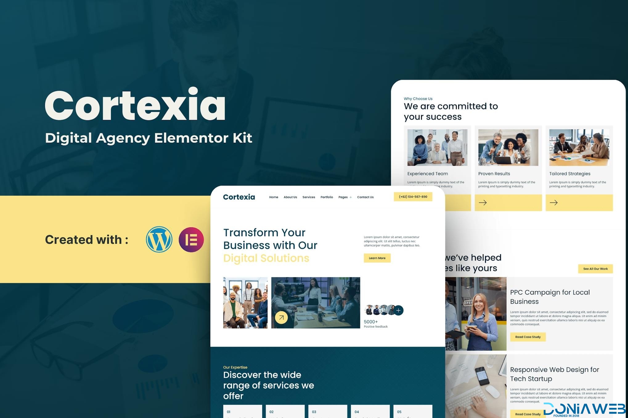 Cortexia - Digital Agency Elementor Template Kit