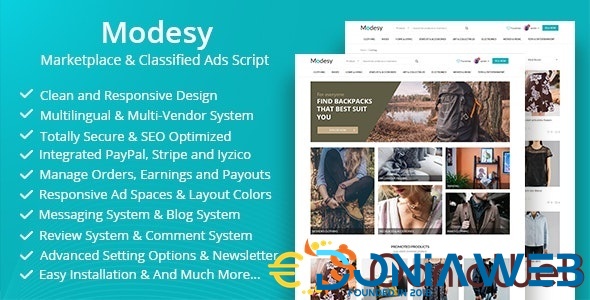 More information about "Modesy - Marketplace & Classified Ads Script"