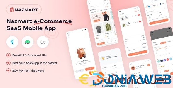 NazMart - Tenant Shop Flutter Mobile App