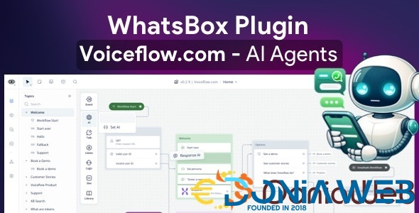 VoiceFlow AI agent for WhatsApp - Plugin for WhatsBox