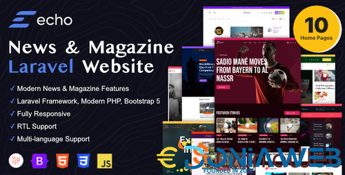 More information about "Echo - News & Magazine Laravel Platform"