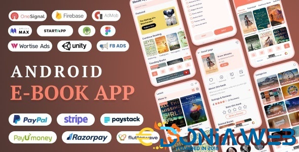 Android EBook App (Books App, PDF, ePub, Online Book Reading, Download Books)