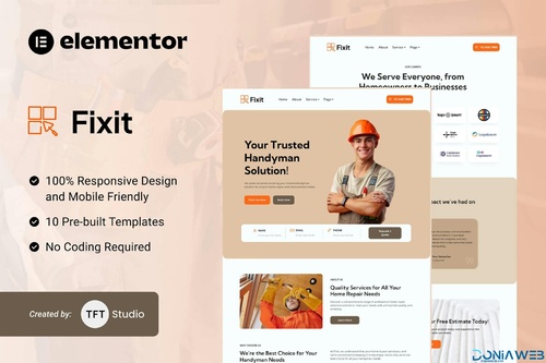 More information about "Fixit - Handyman Services Elementor Template Kit"