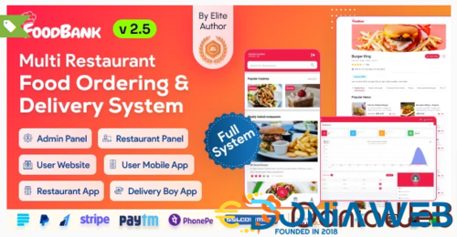 More information about "FoodBank Multi Restaurant - Food Delivery App | Restaurant App with Admin & Restaurant Panel"