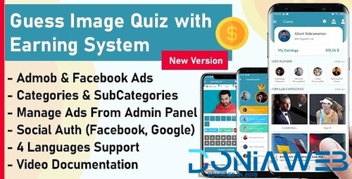 More information about "Guess Image And Earn Money App + Admin Panel"