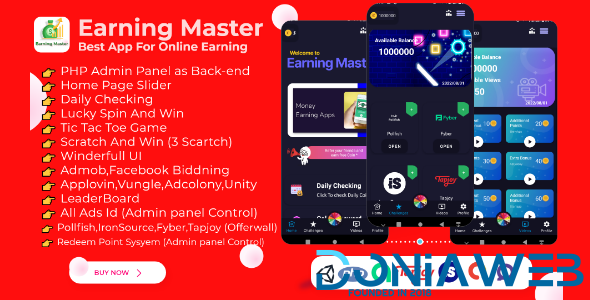 Earning Master - Android Rewards Earning App With Admin Panel