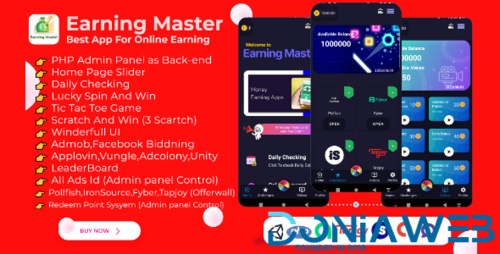 More information about "Earning Master - Android Rewards Earning App With Admin Panel"