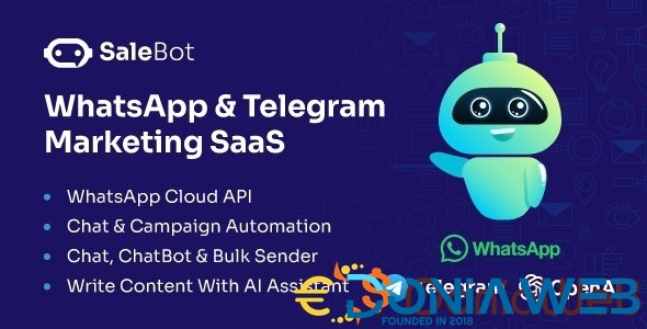 More information about "SaleBot - WhatsApp And Telegram Marketing SaaS - ChatBot & Bulk Sender"