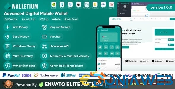 Walletium - Digital Wallet and Payment Gateway Full Solution