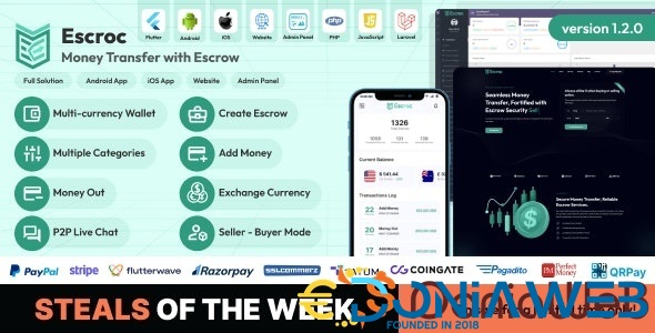 Escroc - Money Transfer with Escrow Full Solution
