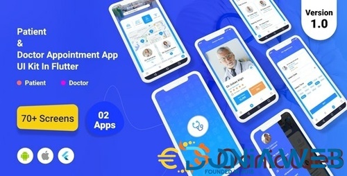 More information about "TeleDoc - Patient And Doctor Appointment App UI Kit in Flutter"