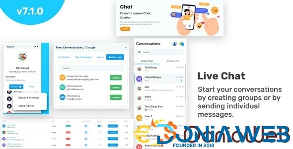 Chat - Laravel Chat App (Private + Group Chat) - Real time Chat