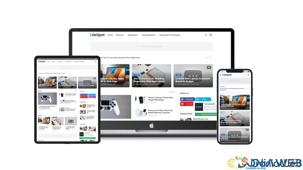 LiteSpot Template Blogger Premium​ V2.0