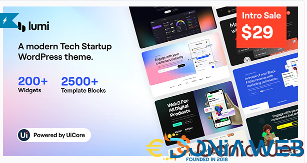 Lumi - Tech Startup WordPress Theme