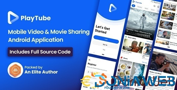 PlayTube - Mobile Video & Movie Sharing Android Native Application (Import / Upload)